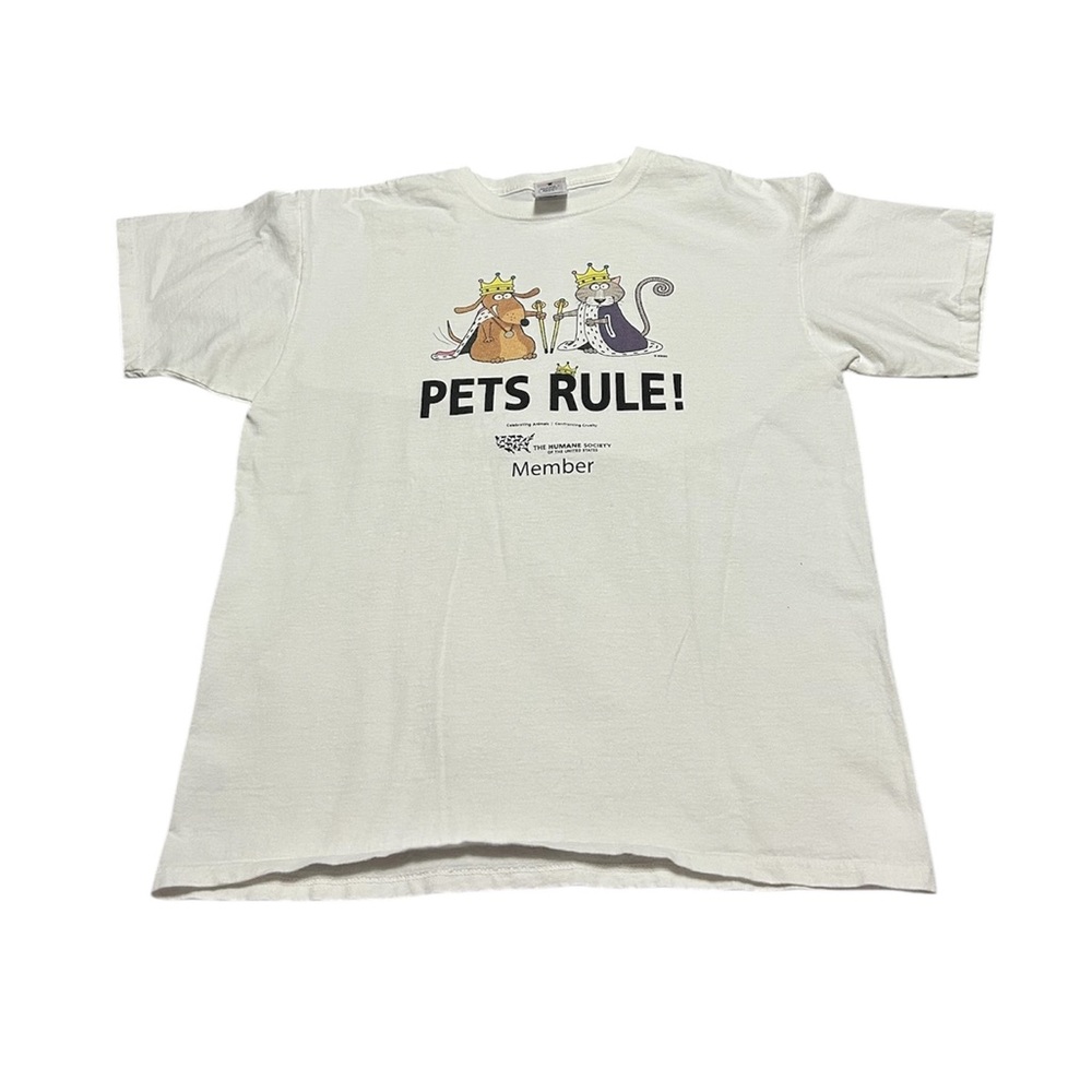 Vintage Men’s Large Pets Rule Humane Society of the United States Member T-Shirt